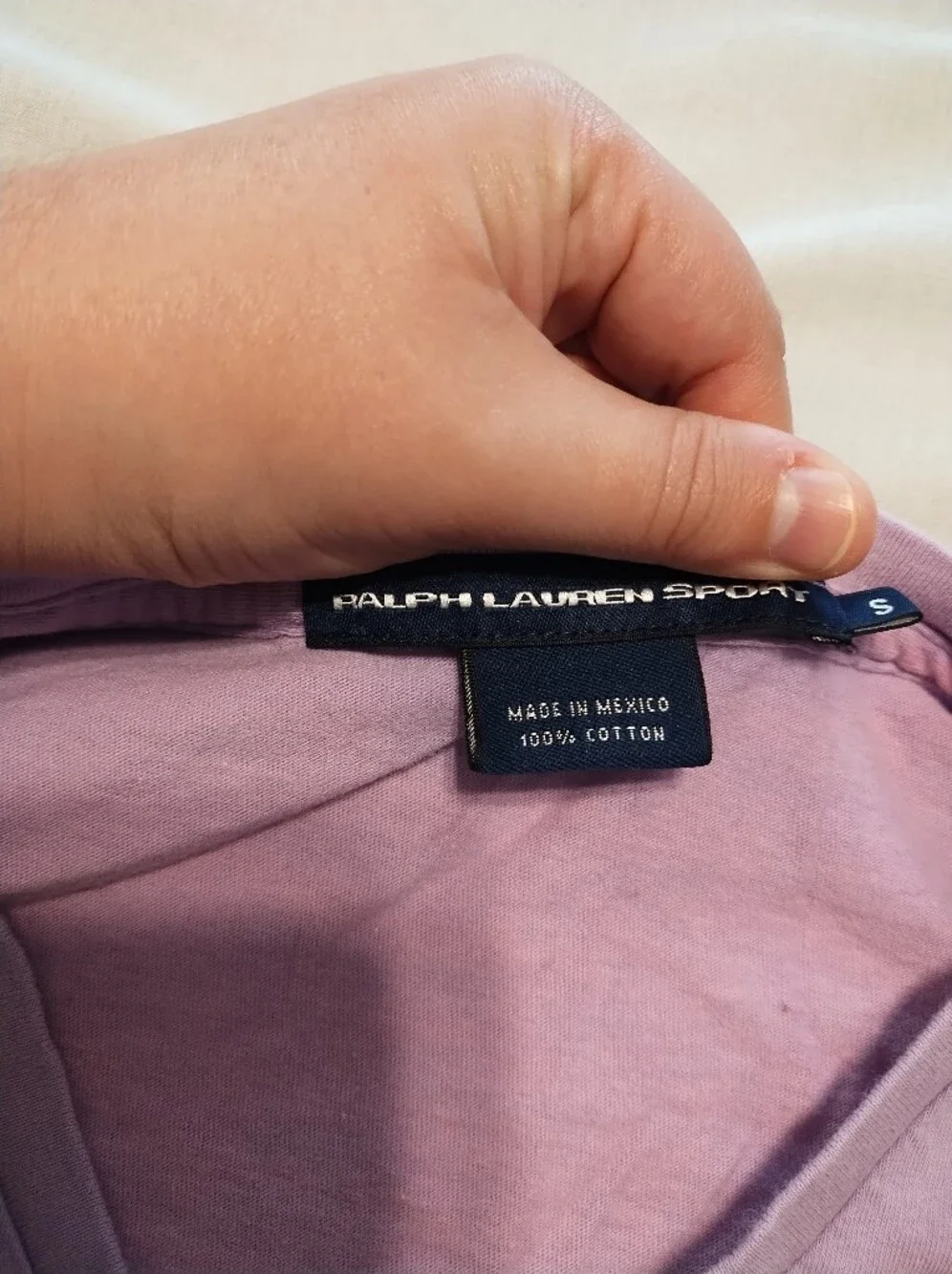 Vintage Ralph Lauren Lavender V-Neck Polo Tee